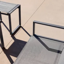 Steel and Textilene Garden Table + 4 Seats