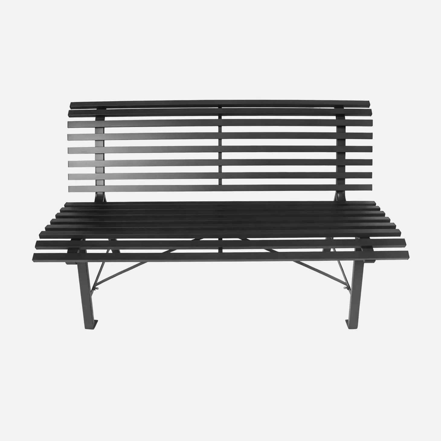 Steel garden bench 2-seater