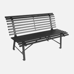 Steel garden bench 2-seater