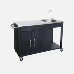 Steel outdoor kitchen