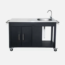 Steel outdoor kitchen