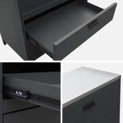 Steel outdoor kitchen 3 drawers L80cm