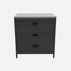 Steel outdoor kitchen 3 drawers L80cm