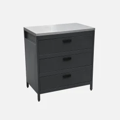 Steel outdoor kitchen 3 drawers L80cm