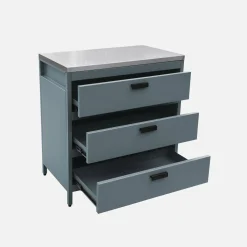 Steel outdoor kitchen 3 drawers L80cm