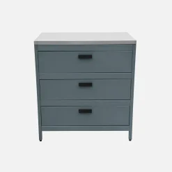 Steel outdoor kitchen 3 drawers L80cm