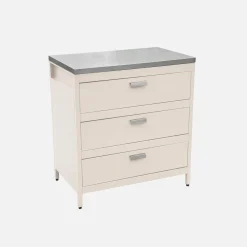 Steel outdoor kitchen 3 drawers L80cm