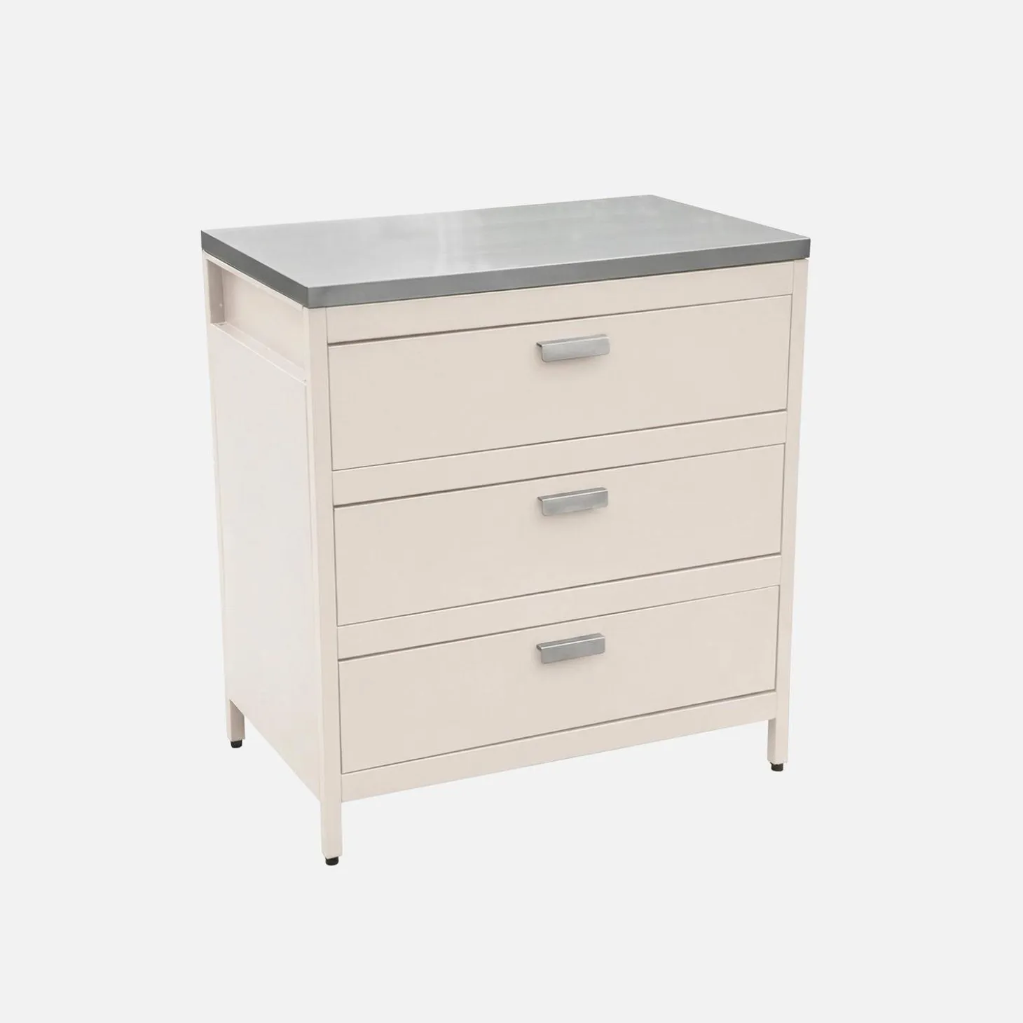 Steel outdoor kitchen 3 drawers L80cm