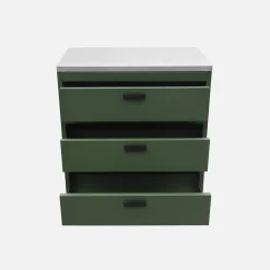 Steel outdoor kitchen 3 drawers L80cm