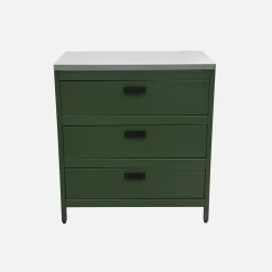 Steel outdoor kitchen 3 drawers L80cm