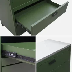 Steel outdoor kitchen 3 drawers L80cm