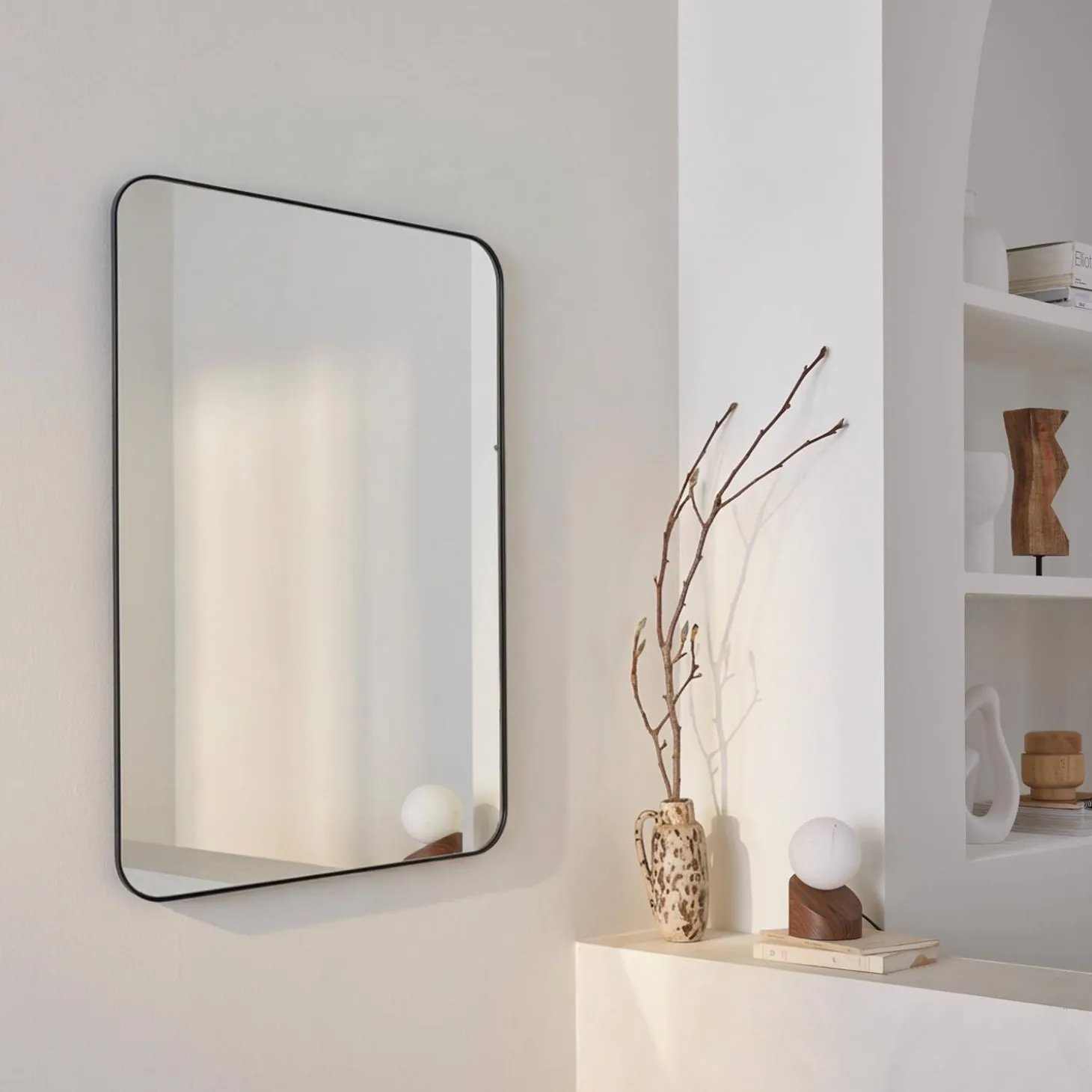 Steel rectangular mirror