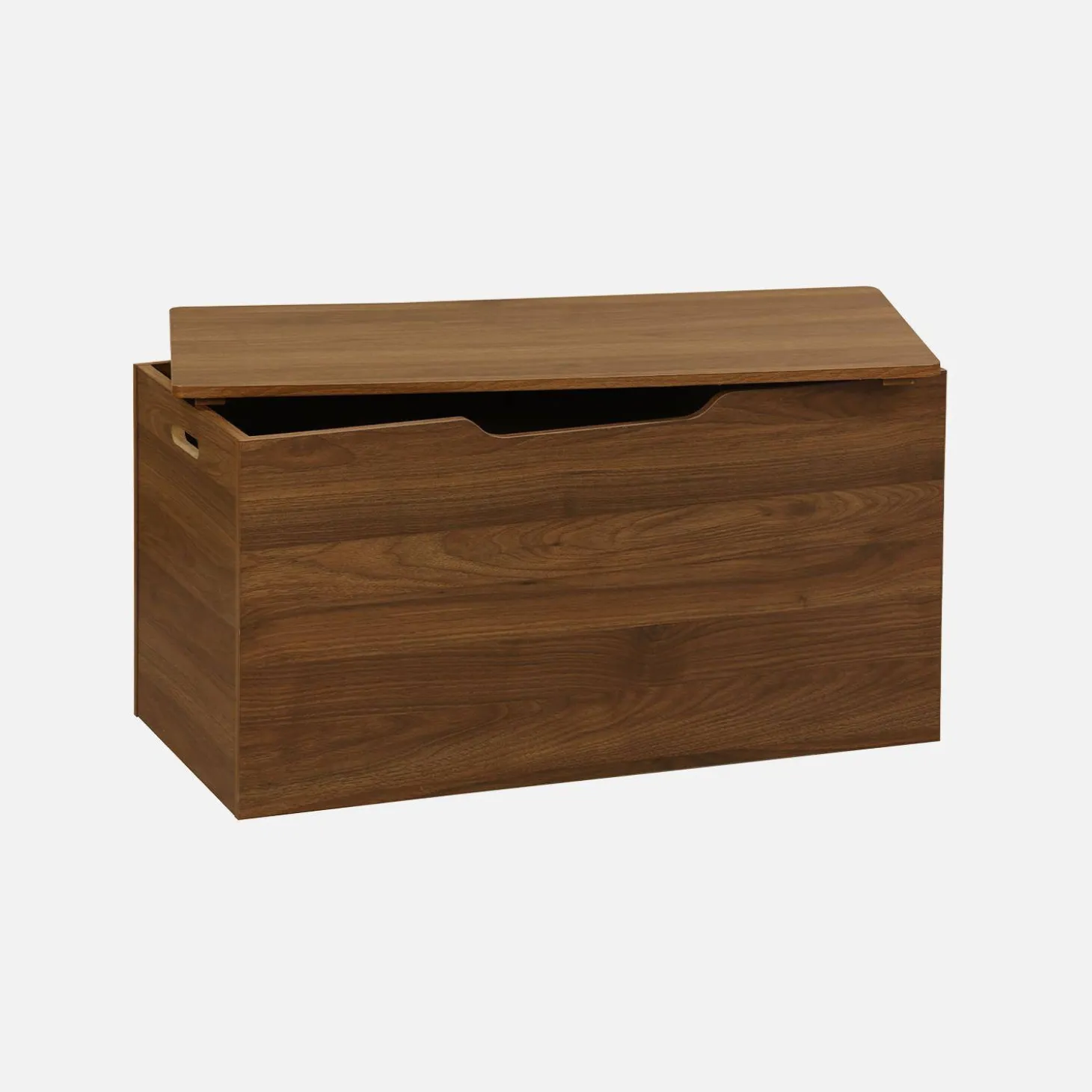 Storage box in walnut wooden decor