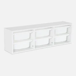 Storage unit for children, 6 plastic boxes