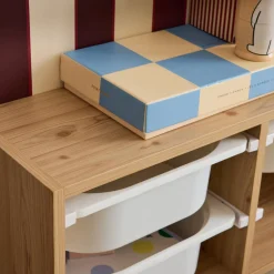 Storage unit for children, 6 plastic boxes