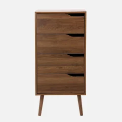 Tall chest of drawers wood decor 4 drawers
