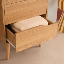 Tall chest of drawers wood decor 4 drawers