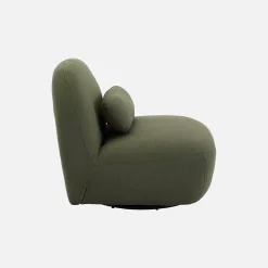 Textured terry swivel armchair
