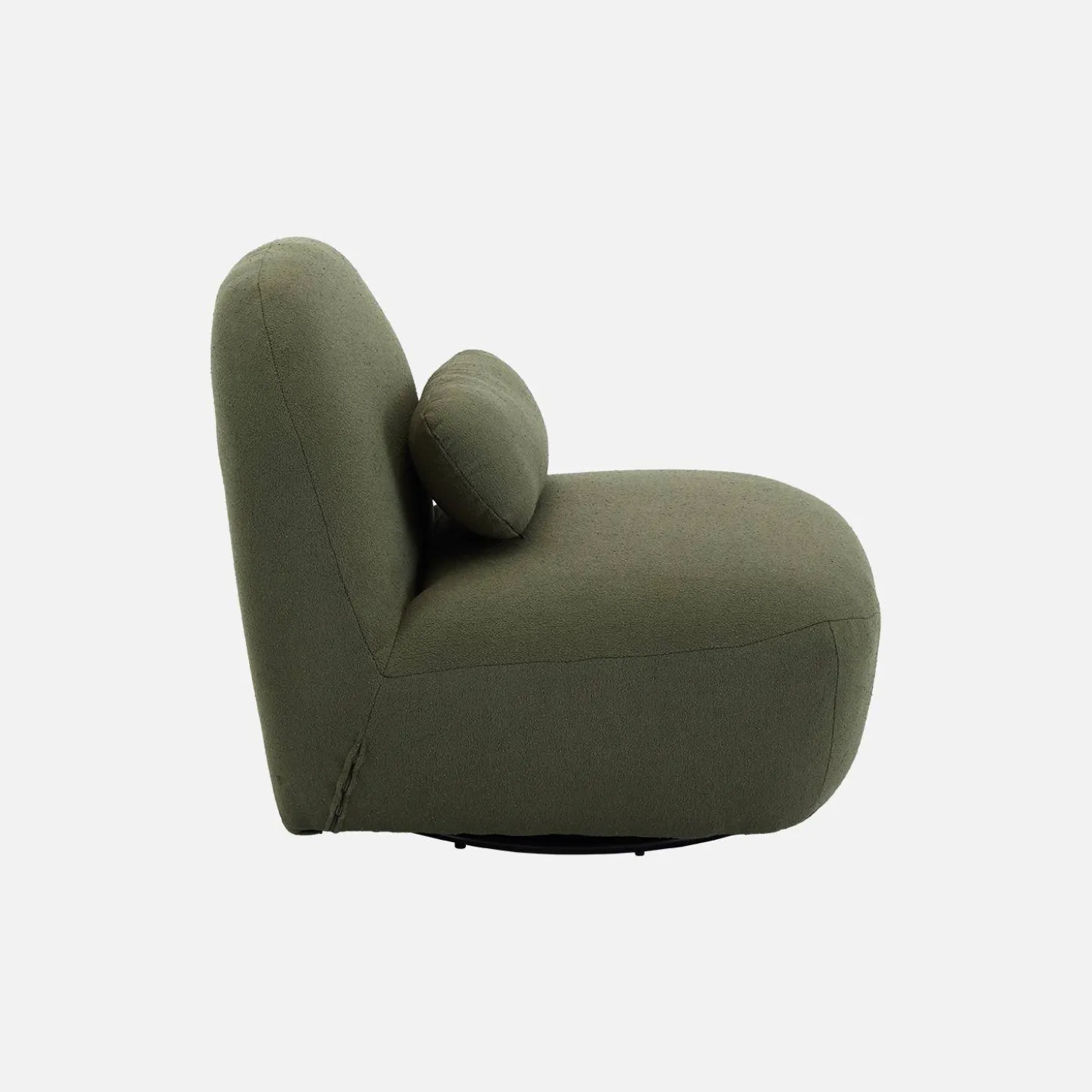 Textured terry swivel armchair