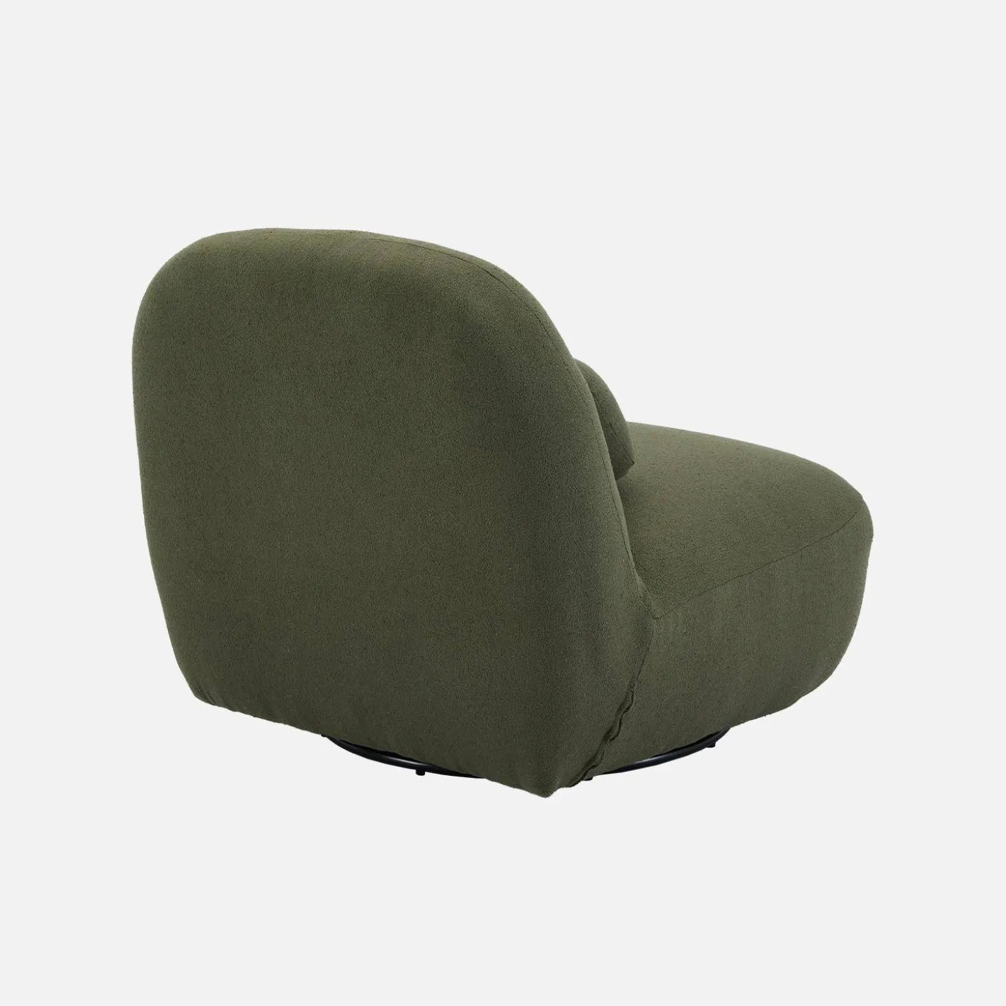 Textured terry swivel armchair