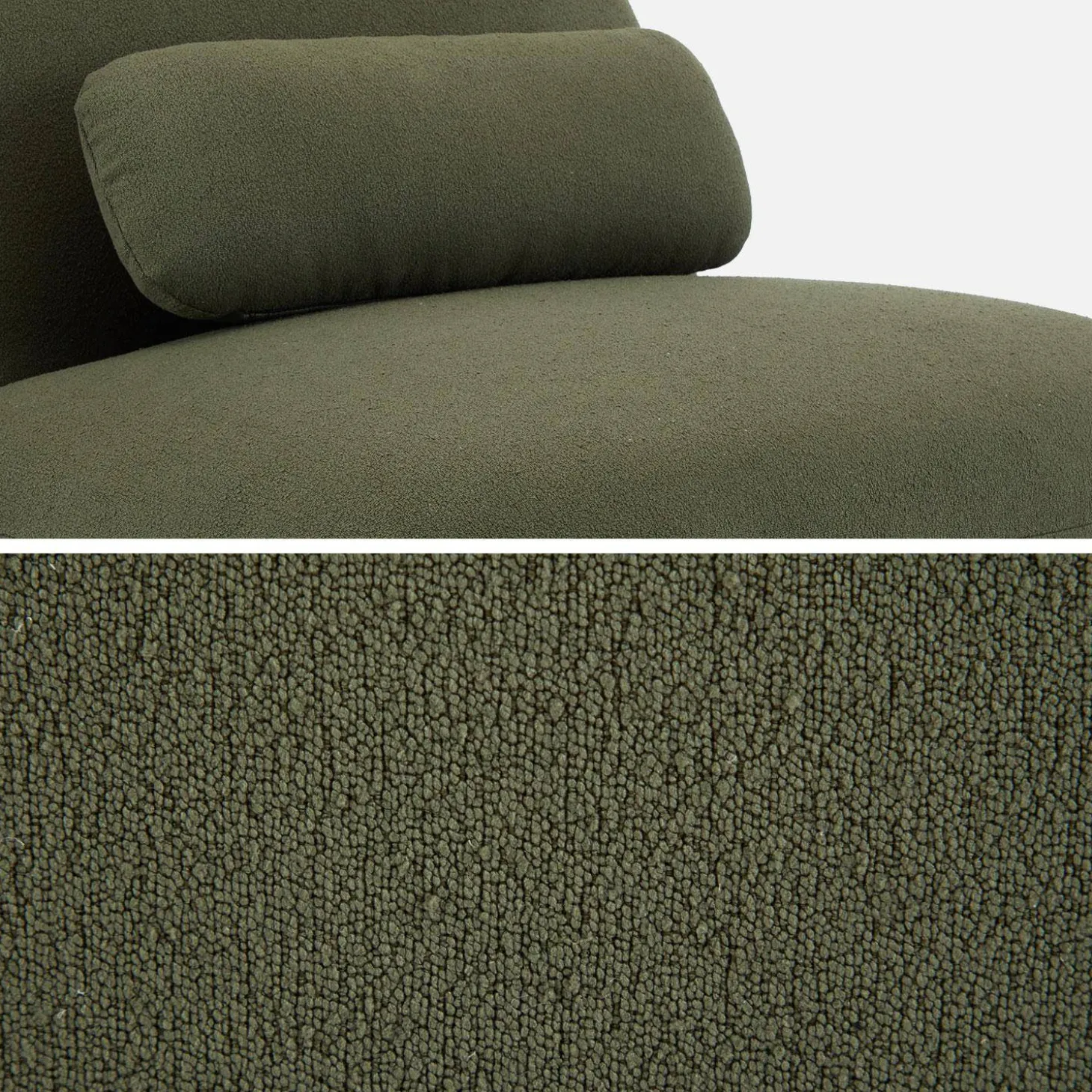 Textured terry swivel armchair