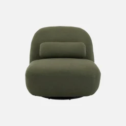 Textured terry swivel armchair