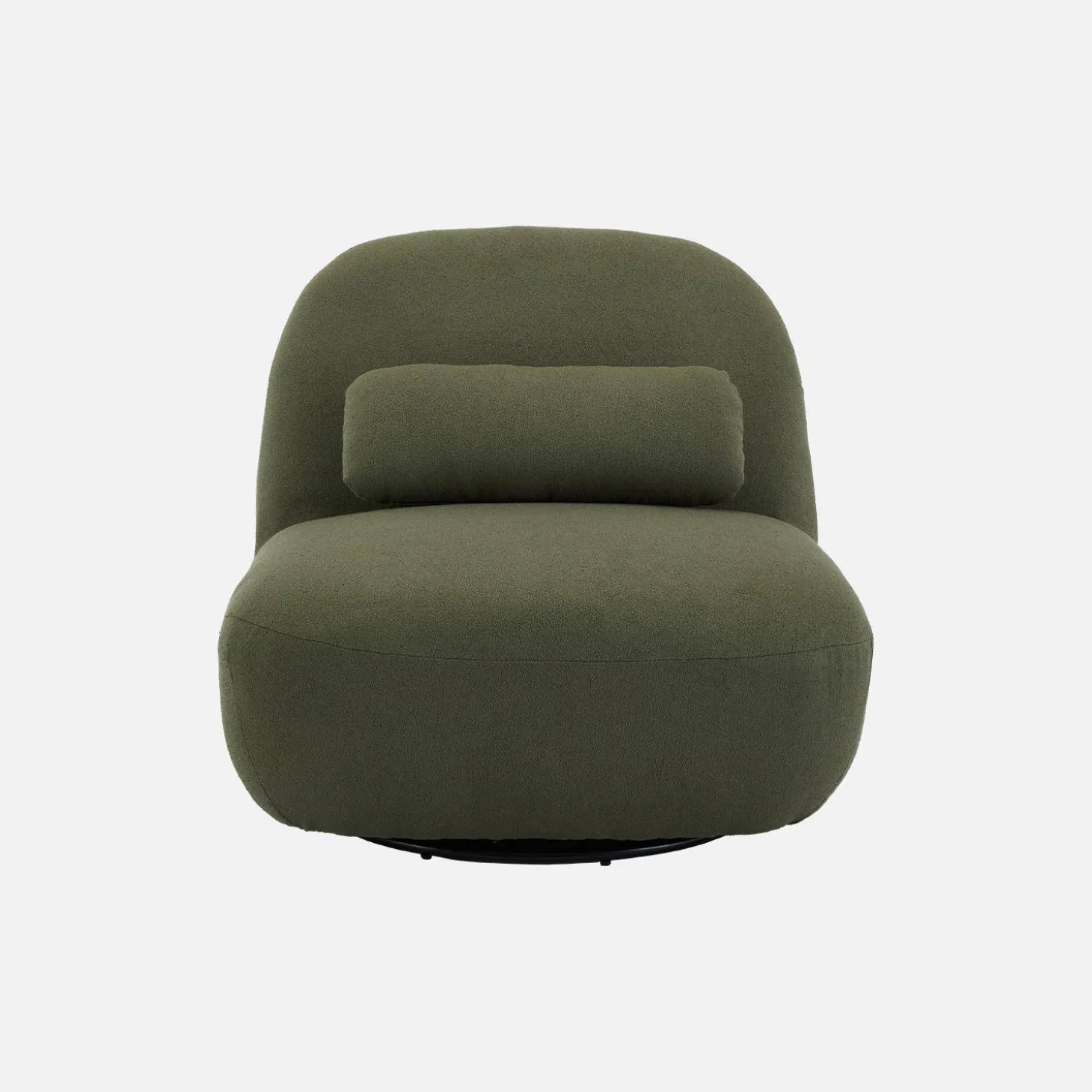 Textured terry swivel armchair