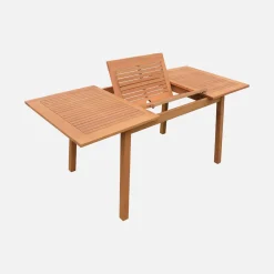 6 to 8-seater extendable wooden garden table