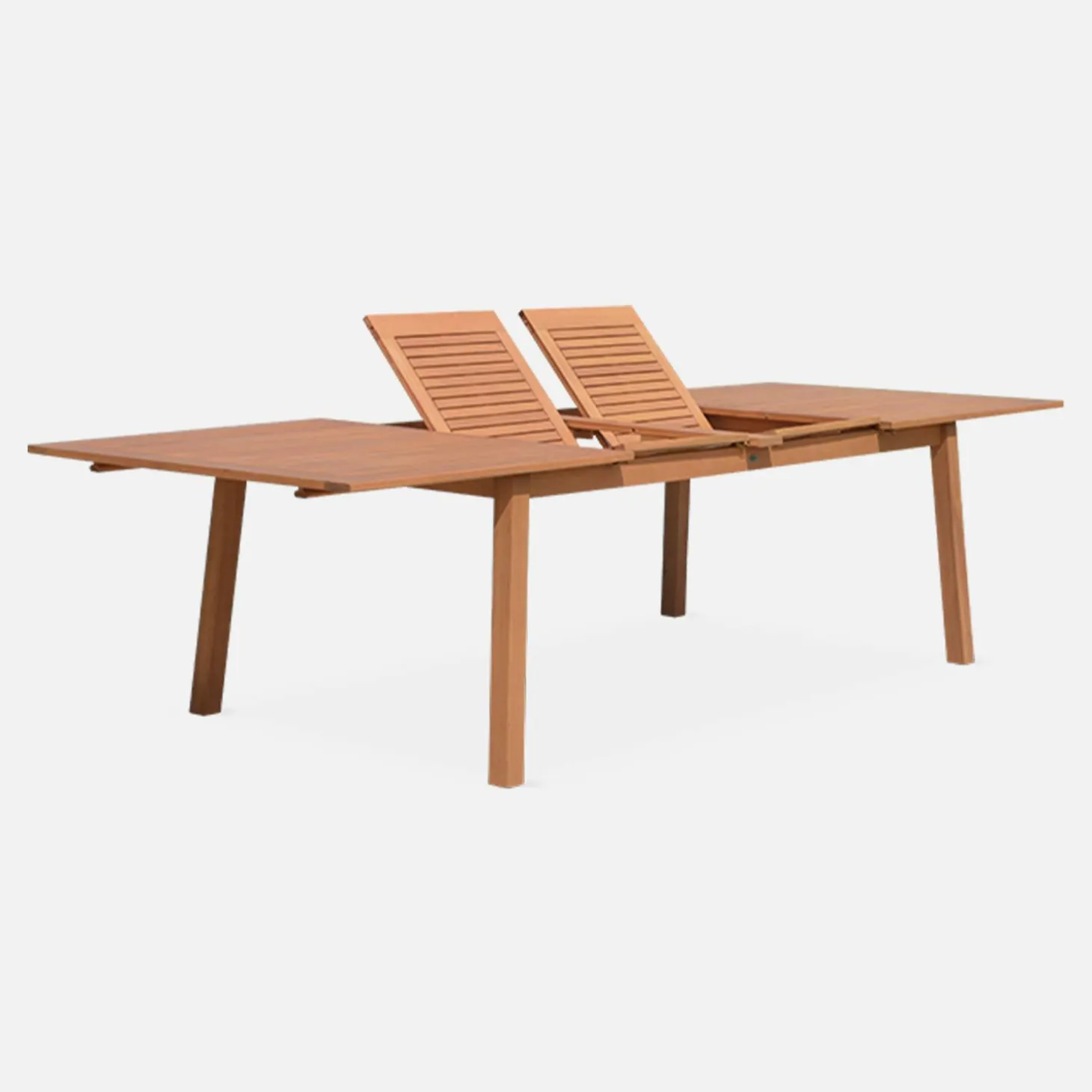 10 to 12-seater extendable wooden garden table