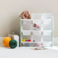 Toy storage unit with 9 compartments (set of 2)
