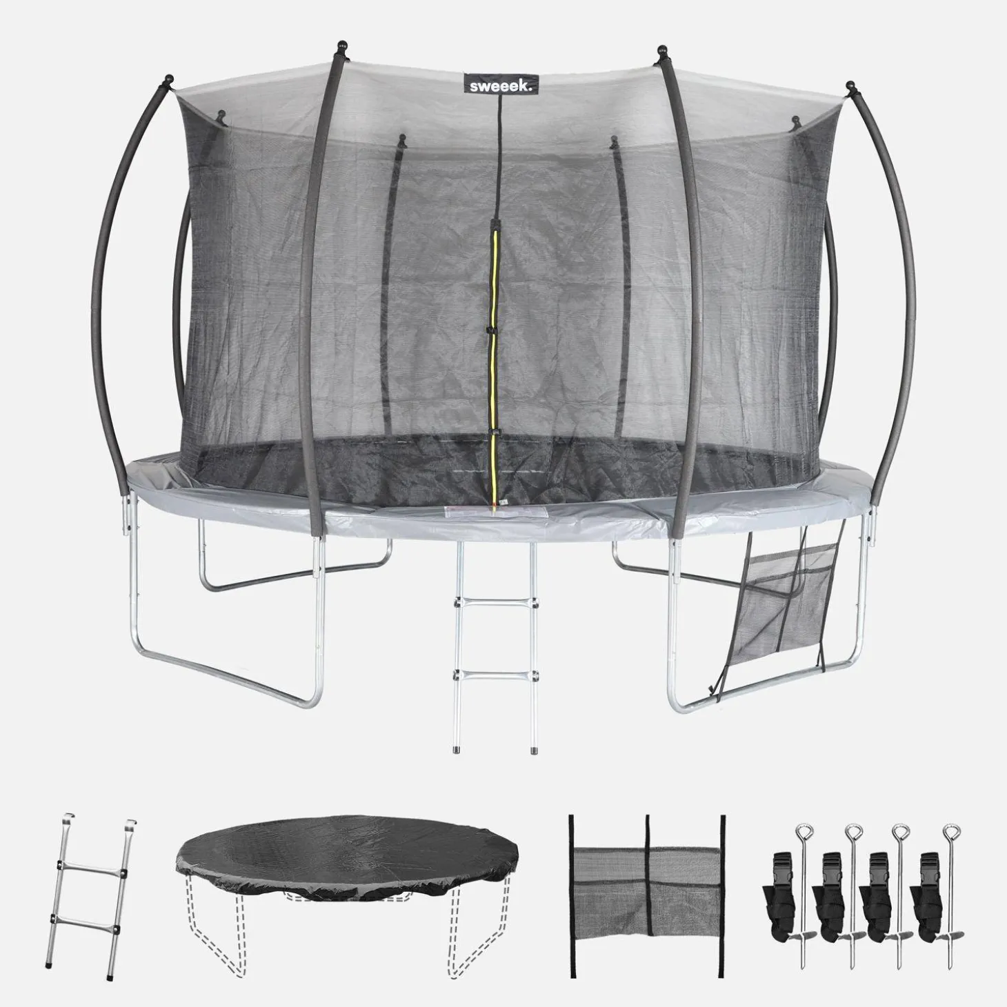 Trampoline 370cm with indoor net and accessories pack