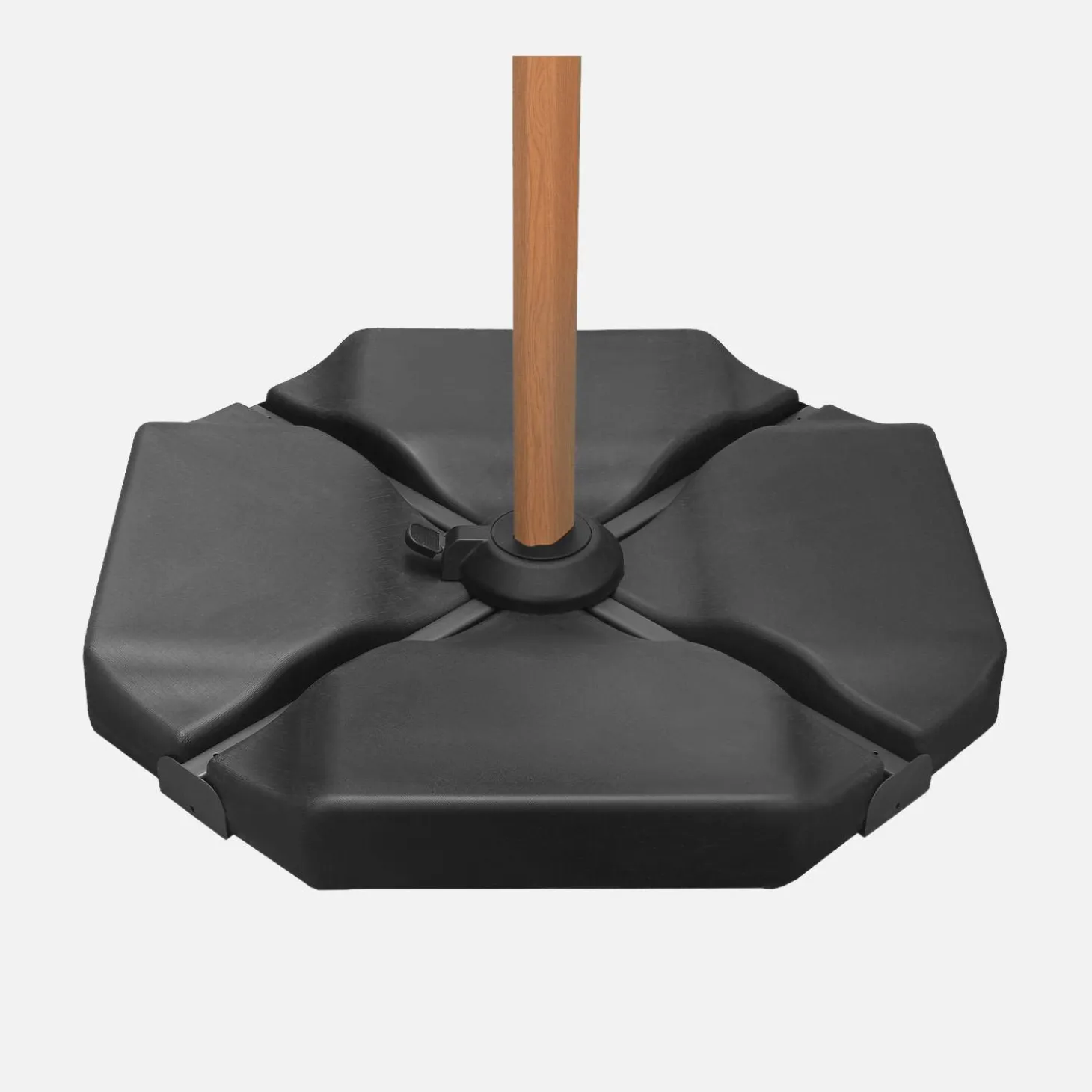 Triangular base for parasol