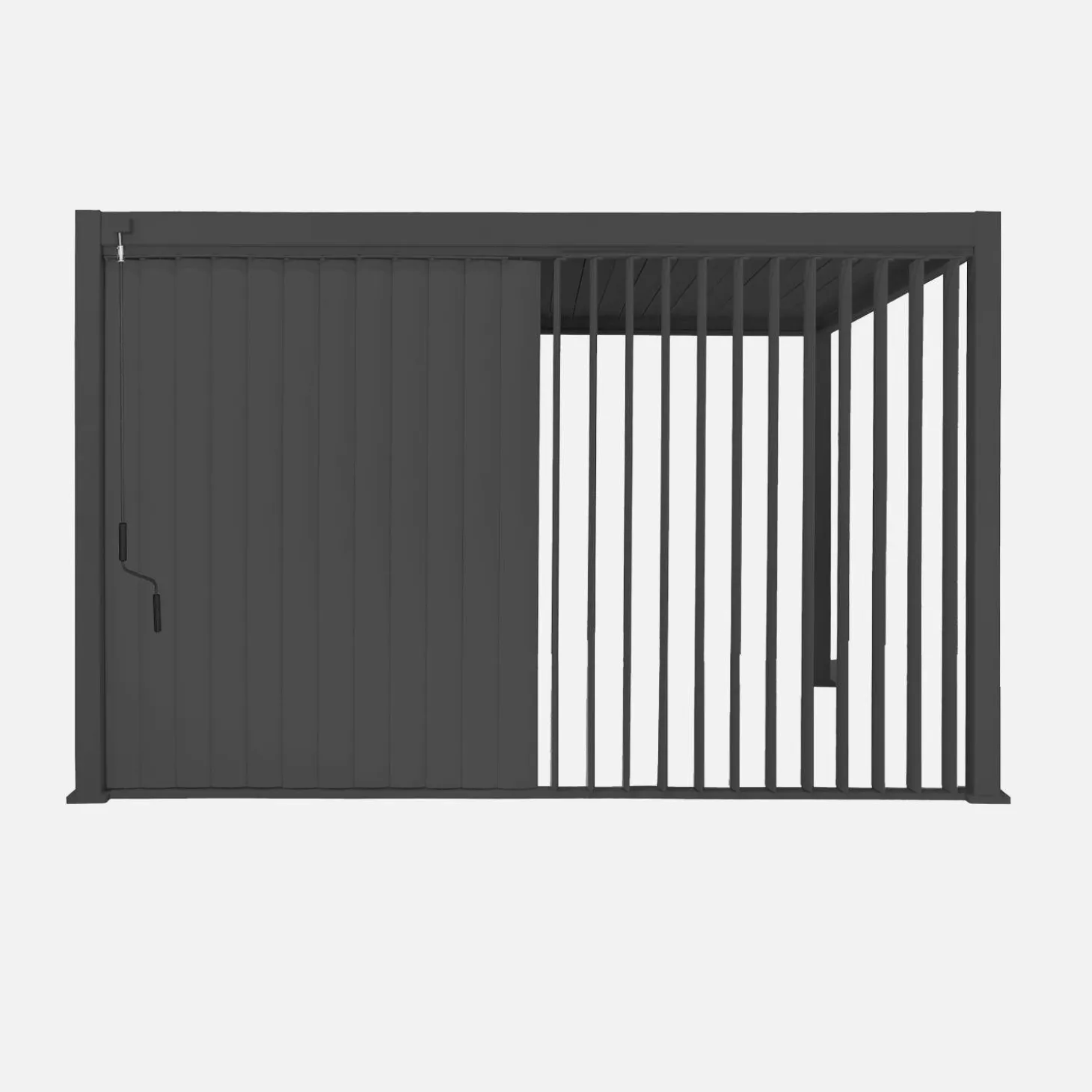 Vertical adjustable louver panel 4m for Triomphe pergola 4x3m