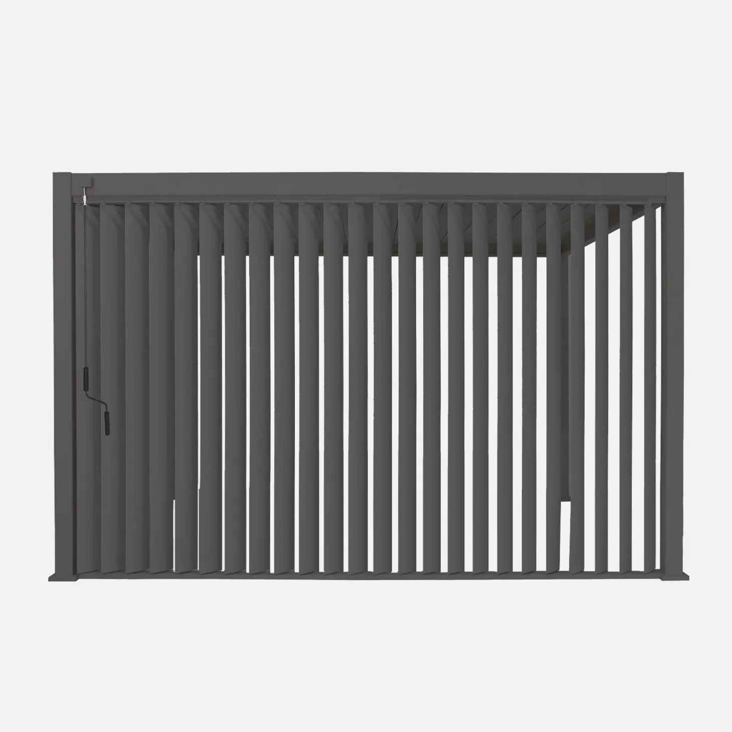 Vertical adjustable louver panel 4m for Triomphe pergola 4x3m