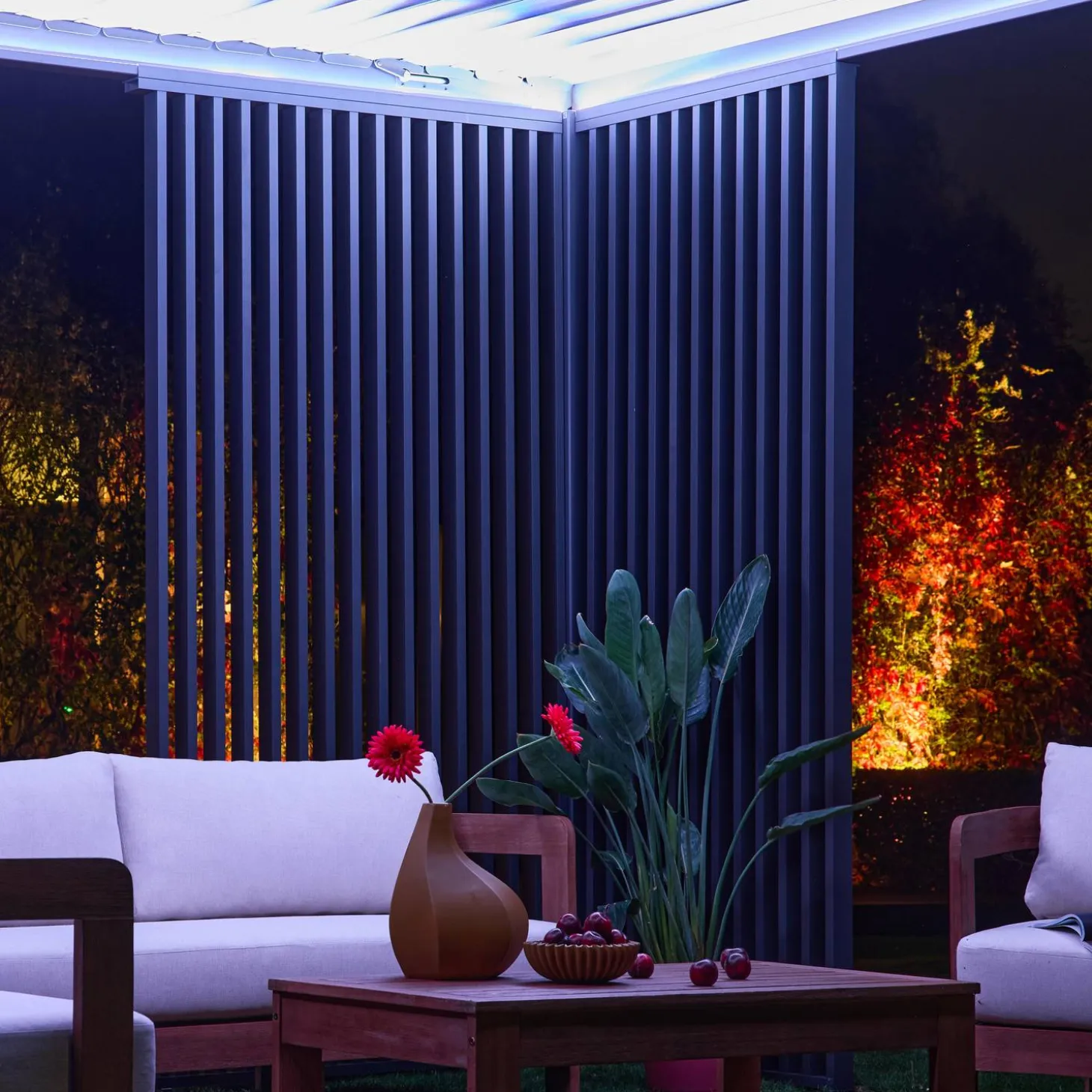 Vertical louver panel aluminium 130 cm for Triomphe pergola