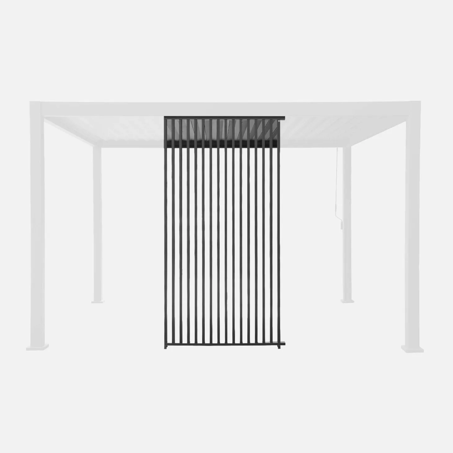 Vertical louver panel aluminium 130 cm for Triomphe pergola