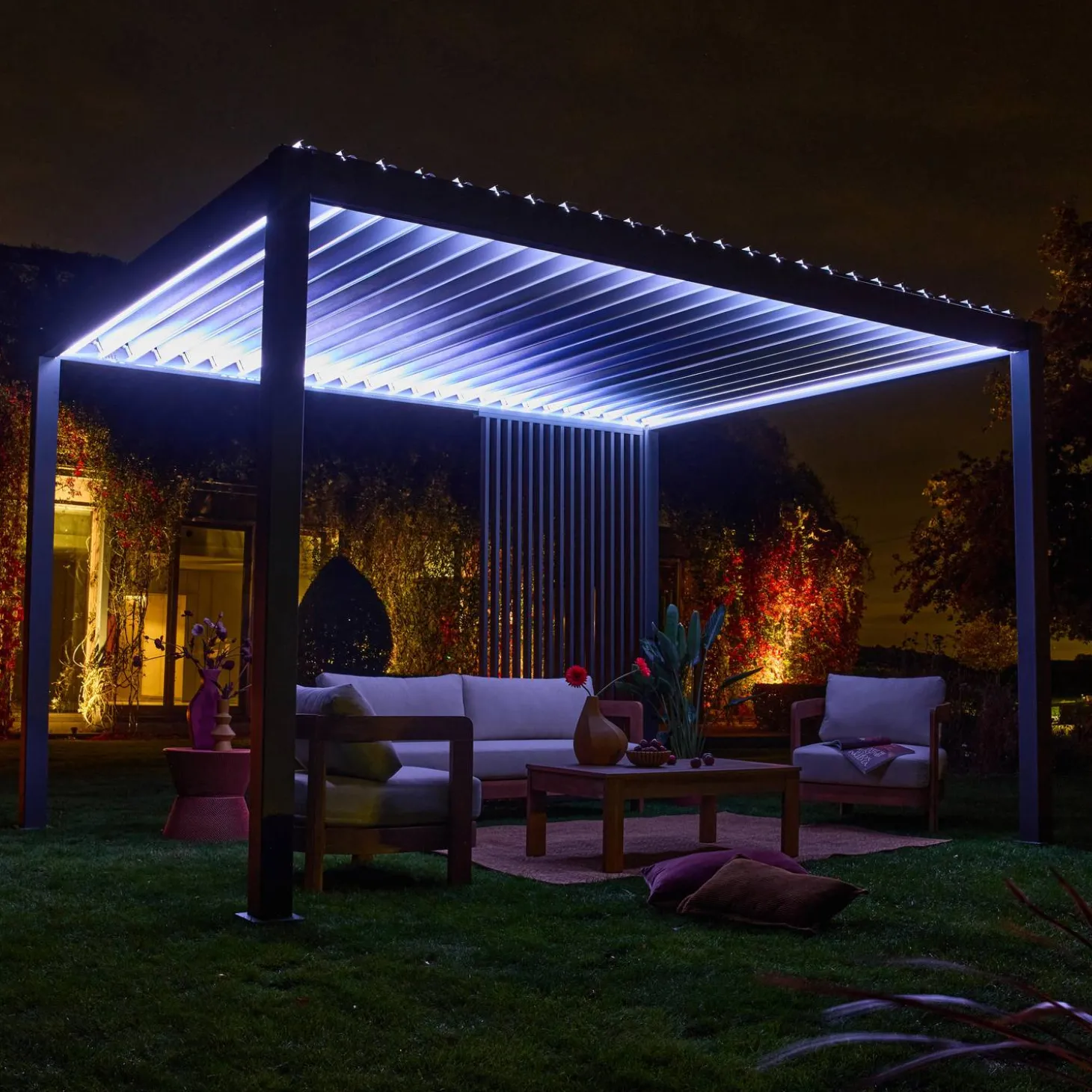 Vertical louver panel aluminium 130 cm for Triomphe pergola