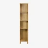 Vintage bathroom storage column wood decor