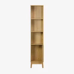 Vintage bathroom storage column wood decor