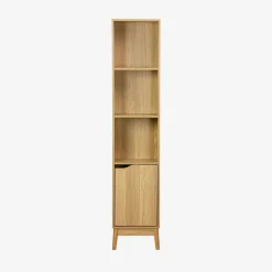 Vintage bathroom storage column wood decor