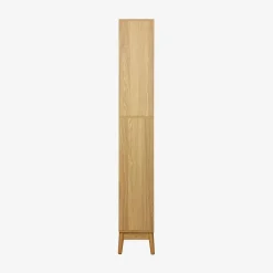 Vintage bathroom storage column wood decor