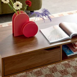 Vintage coffee table in walnut wood