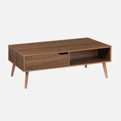 Vintage coffee table in walnut wood