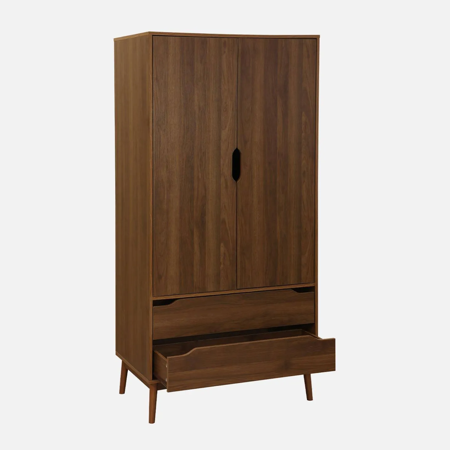 Vintage dressing cupboard, wood decor, 2 doors