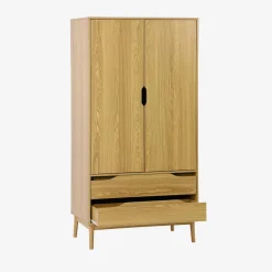 Vintage dressing cupboard, wood decor, 2 doors