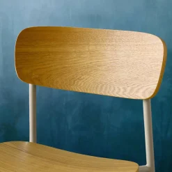 Vintage metal and plywood bar stool (set of 2)