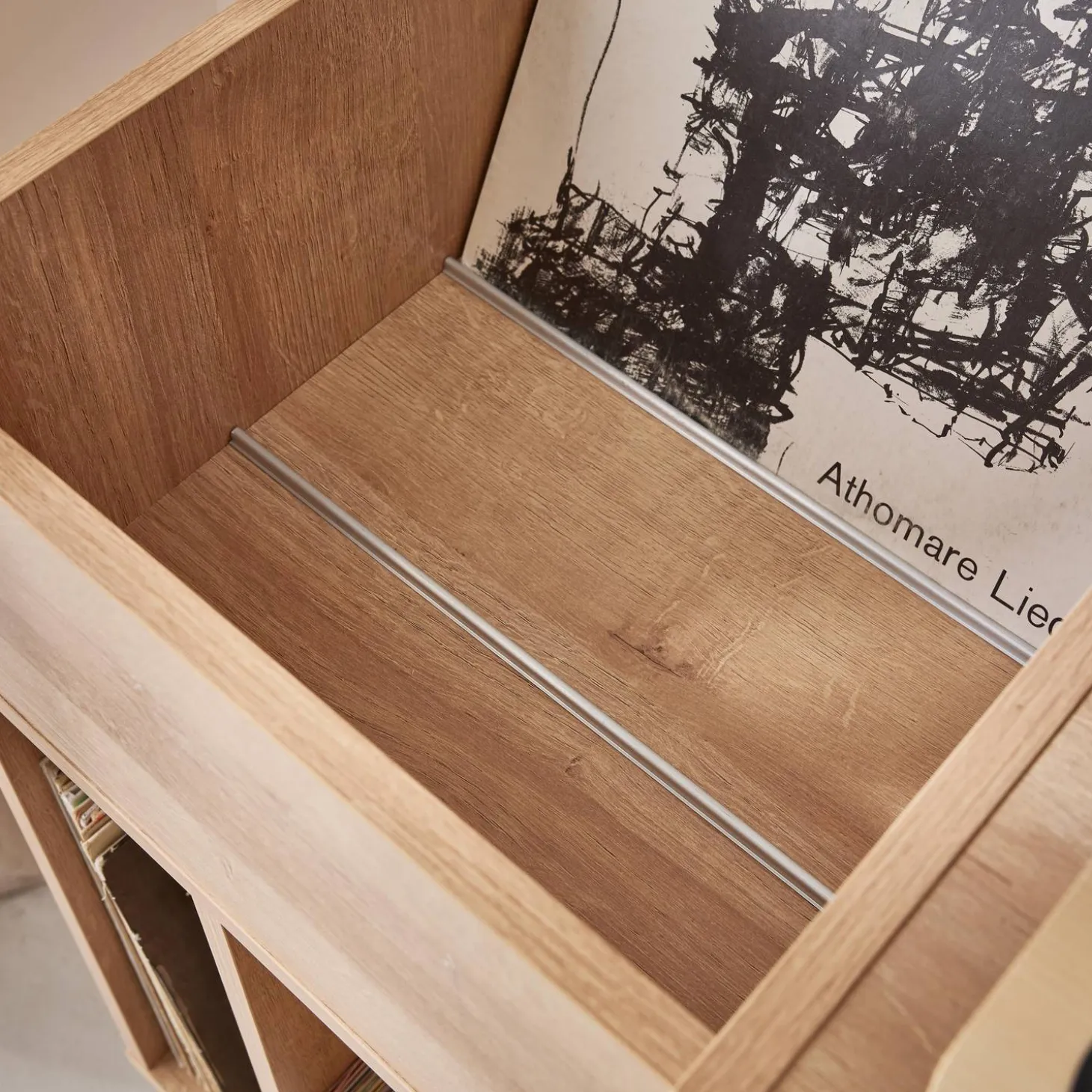 Vinyl furniture with wood effect and cane