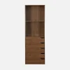 Wardrobe module with 5 drawers and 2 shelves wood decor