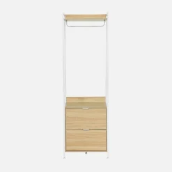 Wardrobe module with 2 drawers and 1 shelf