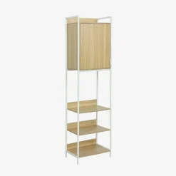 Wardrobe module with 5 shelves and 1 door